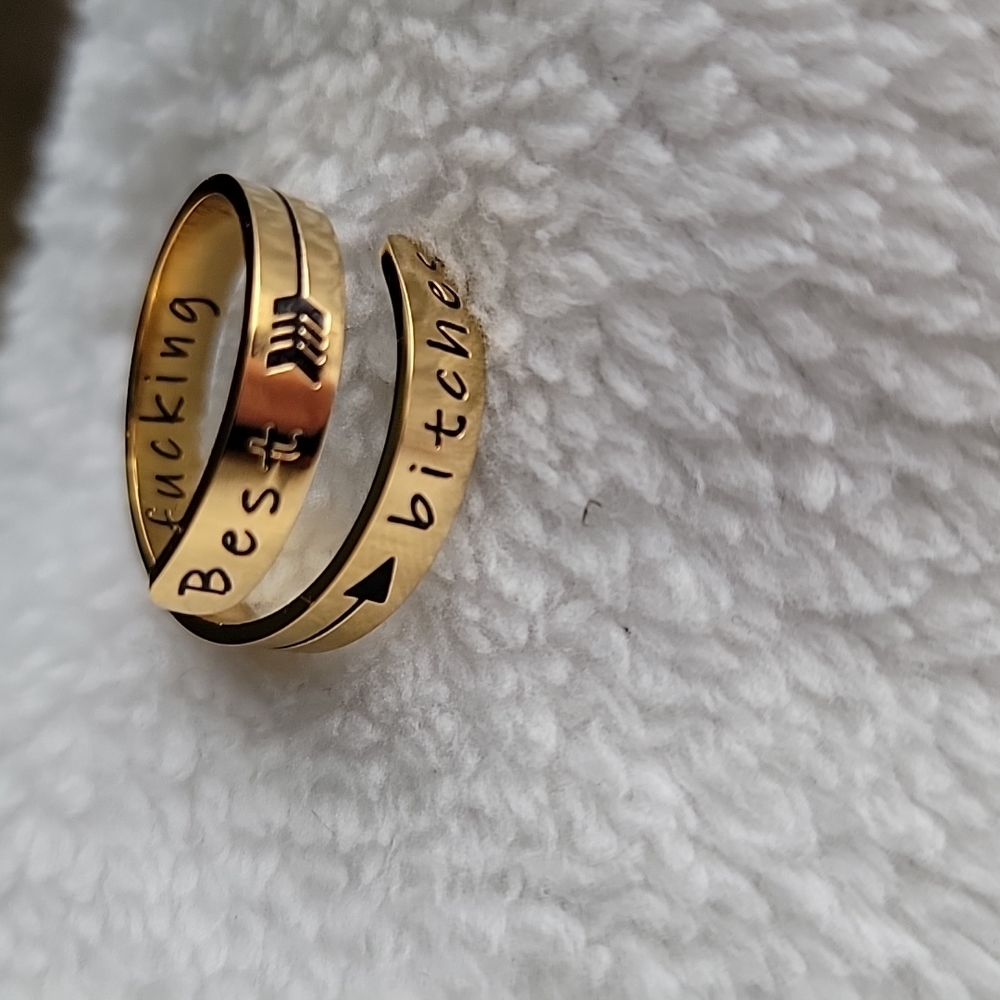 "Best Fucking Bitches" friendship ring